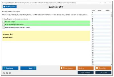 SAP C_S4CPR_2208 SAP Certified Application AssociateSAP S/4HANA Cloud (public)Sourcing and Procurement Implementation Practice test exam simulator test engine exam Prep practice test questions answers Image 3