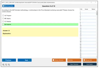 SAP C_S4CS_2208 SAP Certified Application AssociateSAP S/4HANA Cloud (public)Sales Implementation Practice test exam simulator test engine exam Prep practice test questions answers Image 8