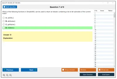 Zend ZF-100-500 Zend Framework Certification (Version 4.1) Practice test exam simulator test engine exam Prep practice test questions answers Image 7