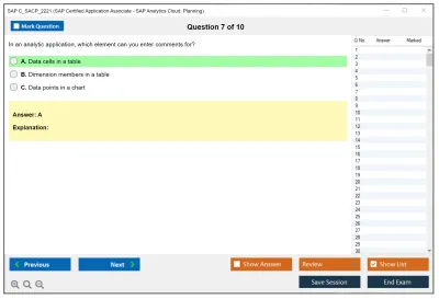 SAP C_SACP_2221 SAP Certified Application Associate - SAP Analytics Cloud: Planning Practice test exam simulator test engine exam Prep practice test questions answers Image 7