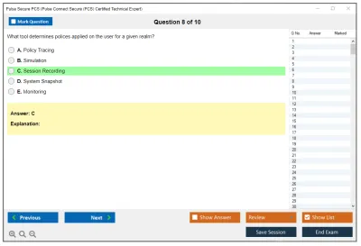 Pulse Secure PCS Pulse Connect Secure (PCS): Administration and Configuration Practice test exam simulator test engine exam Prep practice test questions answers Image 8