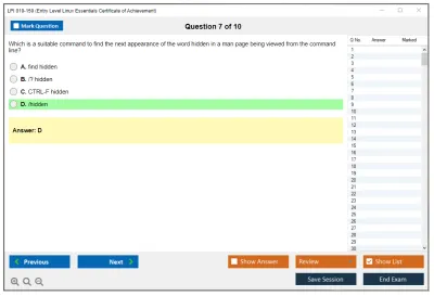 LPI 010-150 Linux Essentials Certificate Exam, version 1.5 Practice test exam simulator test engine exam Prep practice test questions answers Image 7