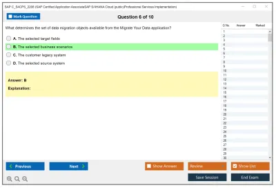 SAP C_S4CPS_2208 SAP Certified Application AssociateSAP S/4HANA Cloud (public)Professional Services Implementation Practice test exam simulator test engine exam Prep practice test questions answers Image 6