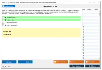 SAP C_S4CS_2208 SAP Certified Application AssociateSAP S/4HANA Cloud (public)Sales Implementation Practice test exam simulator test engine exam Prep practice test questions answers Image 2