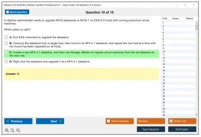 VMware 2V0-622PSE VMware Certified Professional 6.5 – Data Center Virtualization (6.5) Exam Practice test exam simulator test engine exam Prep practice test questions answers Image 10