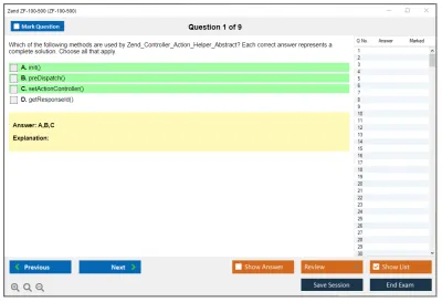 Zend ZF-100-500 Zend Framework Certification (Version 4.1) Practice test exam simulator test engine exam Prep practice test questions answers Image 1