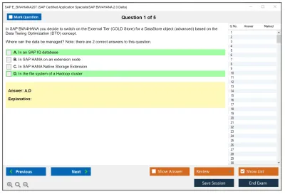 SAP E_BW4HANA207 SAP Certified Application SpecialistSAP BW/4HANA 2.0 Delta Practice test exam simulator test engine exam Prep practice test questions answers Image 1