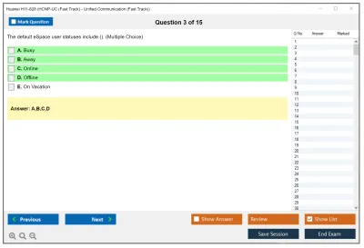 Huawei H11-828 HCNP-UC (Fast Track) - Unified Communication (Fast Track) Practice test exam simulator test engine exam Prep practice test questions answers Image 3