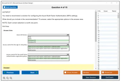 Microsoft AZ-301 Microsoft Azure Architect Design Practice test exam simulator test engine exam Prep practice test questions answers Image 4