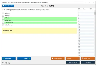 RSA 050-SEPROGRC-01 RSA Certified SE Professional in Governance, Risk and Compliance Practice test exam simulator test engine exam Prep practice test questions answers Image 3