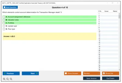 SAP C_S4FTR_1909 SAP Certified Application Associate Treasury with SAP S/4HANA Practice test exam simulator test engine exam Prep practice test questions answers Image 4