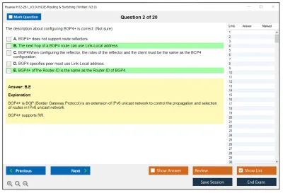 Huawei H12-261_V3.0 HCIE-Routing & Switching (Written) V3.0 Practice test exam simulator test engine exam Prep practice test questions answers Image 2