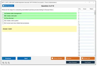 SAP C_S4CFI_2208 SAP Certified Application Associate: SAP S/4HANA Cloud (public) - Finance Implementation Practice test exam simulator test engine exam Prep practice test questions answers Image 4
