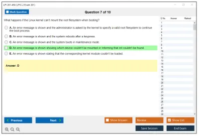 LPI 201-450 LPIC-2 Exam 201, Part 1 of 2, version 4.5 Practice test exam simulator test engine exam Prep practice test questions answers Image 7