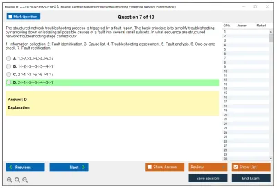 Huawei H12-223 HCNP-R&amp;S-IENPÃ‚Â (Huawei Certified Network Professional-Improving Enterprise Network Performance) Practice test exam simulator test engine exam Prep practice test questions answers Image 7
