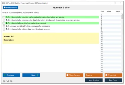 DSCI DCPLA DSCI Certified Privacy Lead Assessor Practice test exam simulator test engine exam Prep practice test questions answers Image 2
