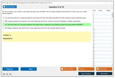 SAP C_IBP_2211 SAP Certified Application AssociateSAP IBP for Supply Chain (2211) Practice test exam simulator test engine exam Prep practice test questions answers Image 9