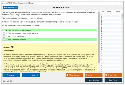 Microsoft AZ-301 Microsoft Azure Architect Design Practice test exam simulator test engine exam Prep practice test questions answers Image 8