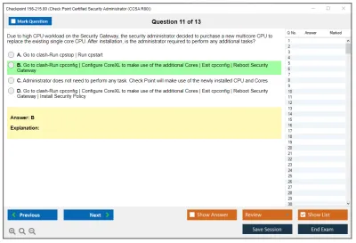 Checkpoint 156-215.80 Check Point Certified Security Administrator (CCSA R80) Practice test exam simulator test engine exam Prep practice test questions answers Image 11