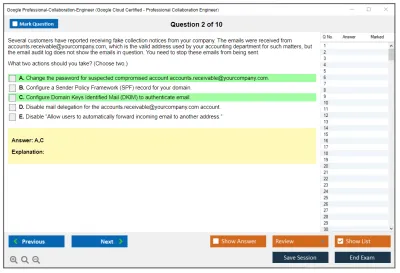 Google Professional-Collaboration-Engineer Google Cloud Certified - Professional Collaboration Engineer Practice test exam simulator test engine exam Prep practice test questions answers Image 2