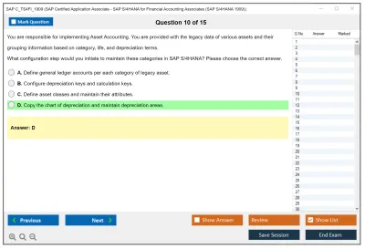 SAP C_TS4FI_1909 SAP Certified Application Associate - SAP S/4HANA for Financial Accounting Associates (SAP S/4HANA 1909) Practice test exam simulator test engine exam Prep practice test questions answers Image 10