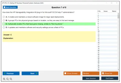HP HP2-I15 Selling HP Business Personal Systems Hardware 2020 Practice test exam simulator test engine exam Prep practice test questions answers Image 7
