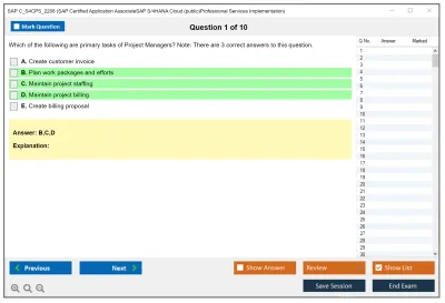 SAP C_S4CPS_2208 SAP Certified Application AssociateSAP S/4HANA Cloud (public)Professional Services Implementation Practice test exam simulator test engine exam Prep practice test questions answers Image 1