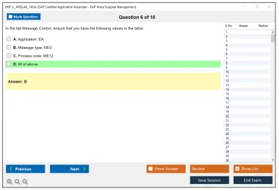 SAP C_ARSUM_19Q4 SAP Certified Application Associate - SAP Ariba Supplier Management Practice test exam simulator test engine exam Prep practice test questions answers Image 6