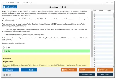 Microsoft AZ-301 Microsoft Azure Architect Design Practice test exam simulator test engine exam Prep practice test questions answers Image 11