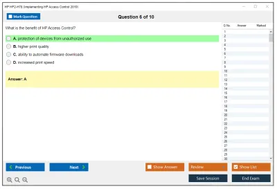HP HP2-H78 Implementing HP Access Control 2019 Practice test exam simulator test engine exam Prep practice test questions answers Image 6