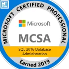 MCSA SQL 2016 Database Administration