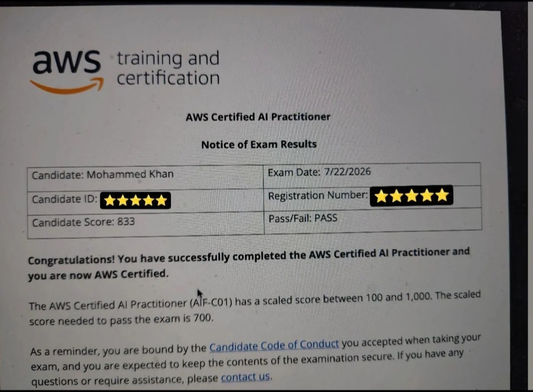Exam Success Proof 1