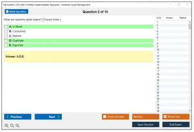 ServiceNow CIS-HAM Certified Implementation Specialist - Hardware Asset Management Practice test exam simulator test engine exam Prep practice test questions answers Image 2