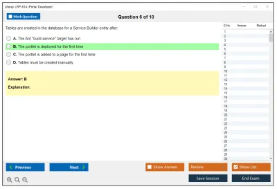 Liferay LRP-614 Portal Developer Practice test exam simulator test engine exam Prep practice test questions answers Image 6