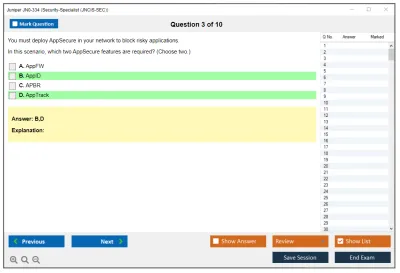Juniper JN0-334 Security-Specialist (JNCIS-SEC) Practice test exam simulator test engine exam Prep practice test questions answers Image 3