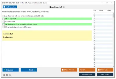 OMG OMG-OCUP-200 OMG-Certified UML Professional Intermediate Exam Practice test exam simulator test engine exam Prep practice test questions answers Image 4