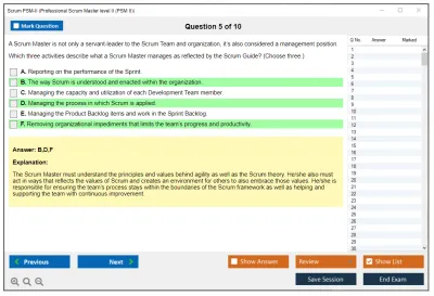 Scrum PSM-II Professional Scrum Master level II (PSM II) Practice test exam simulator test engine exam Prep practice test questions answers Image 5