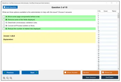 Salesforce Certified-Advanced-Administrator Salesforce Certified Advanced Administrator Practice test exam simulator test engine exam Prep practice test questions answers Image 3