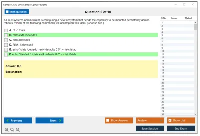CompTIA XK0-005 CompTIA Linux+ Exam Practice test exam simulator test engine exam Prep practice test questions answers Image 2