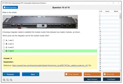 HP HPE0-S58 Implementing HPE Composable Infrastructure Solutions Practice test exam simulator test engine exam Prep practice test questions answers Image 10