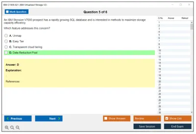 IBM C1000-021 IBM Virtualized Storage V2 Practice test exam simulator test engine exam Prep practice test questions answers Image 5