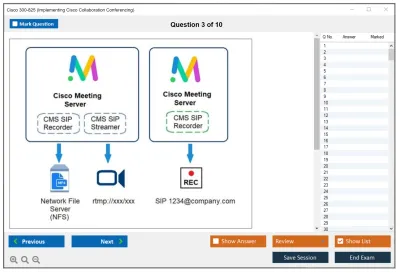 Cisco 300-825 Implementing Cisco Collaboration Conferencing (CLCNF) Practice test exam simulator test engine exam Prep practice test questions answers Image 3