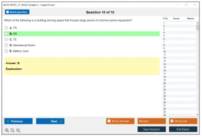 BICSI INSTC_V7 BICSI Installer 2 - Copper Exam Practice test exam simulator test engine exam Prep practice test questions answers Image 10