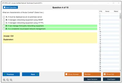 HP HPE3-U01 Aruba Certified Network Technician Exam (ACNT) Practice test exam simulator test engine exam Prep practice test questions answers Image 4