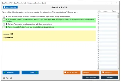 Blue Prism APD01 Blue Prism Professional Developer Practice test exam simulator test engine exam Prep practice test questions answers Image 1