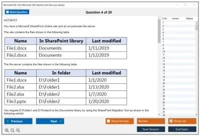 Microsoft MS-100 Microsoft 365 Identity and Services Practice test exam simulator test engine exam Prep practice test questions answers Image 4