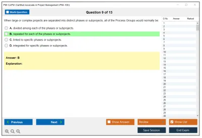PMI CAPM Certified Associate in Project Management (CAPM) Practice test exam simulator test engine exam Prep practice test questions answers Image 9