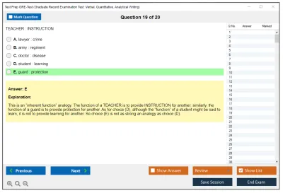 Test Prep GRE-Test GRE General Test Practice test exam simulator test engine exam Prep practice test questions answers Image 19