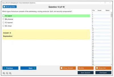 Cisco 200-310 Designing  for Cisco Internetwork Solutions Practice test exam simulator test engine exam Prep practice test questions answers Image 13