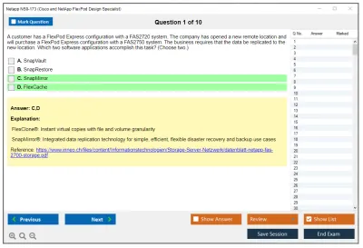 Netapp NS0-173 Cisco and NetApp FlexPod Design Specialist Practice test exam simulator test engine exam Prep practice test questions answers Image 1